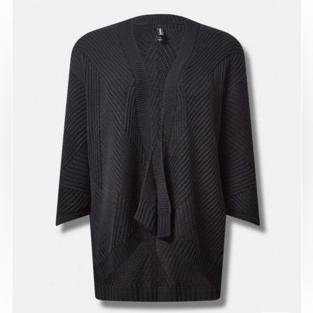 New! Torrid 3‎ 4 Textured Knit Dolman Wrap Sweater 3X 4X